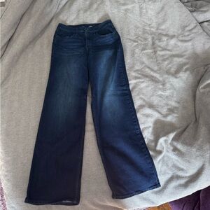 Old Navy Women's Wow Wide Leg High Rise Dark Blue Jeans